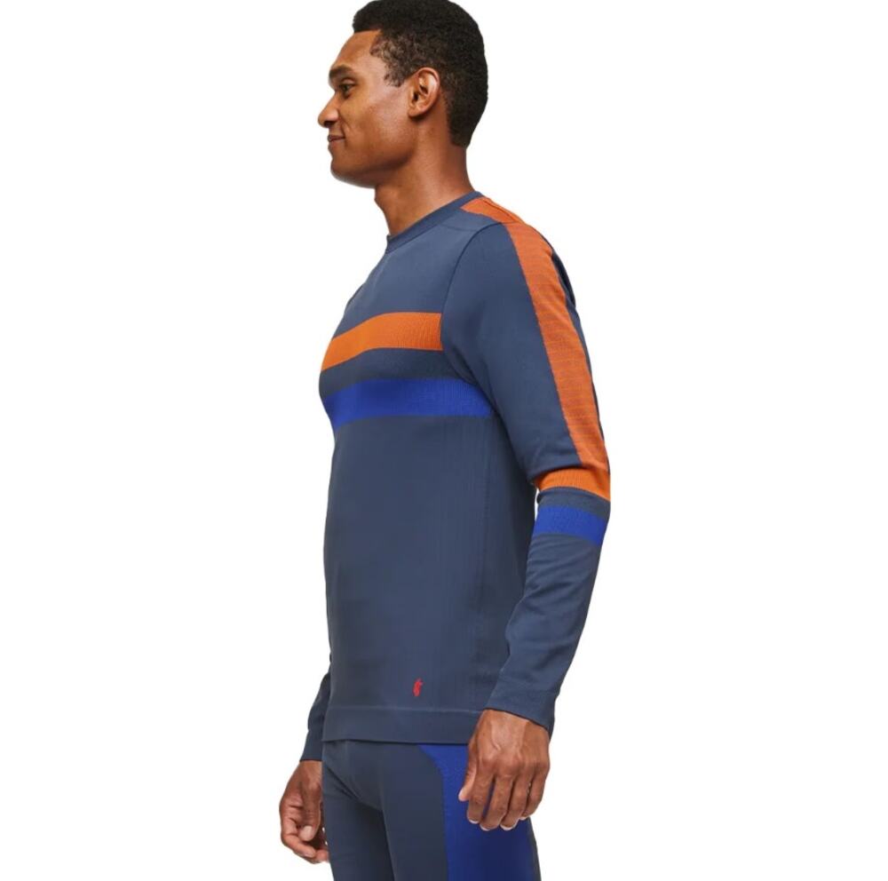 Cotopaxi Blue Orange Outdoor Gorpcore Debajo Base Layer Long Sleeve Shirt Large